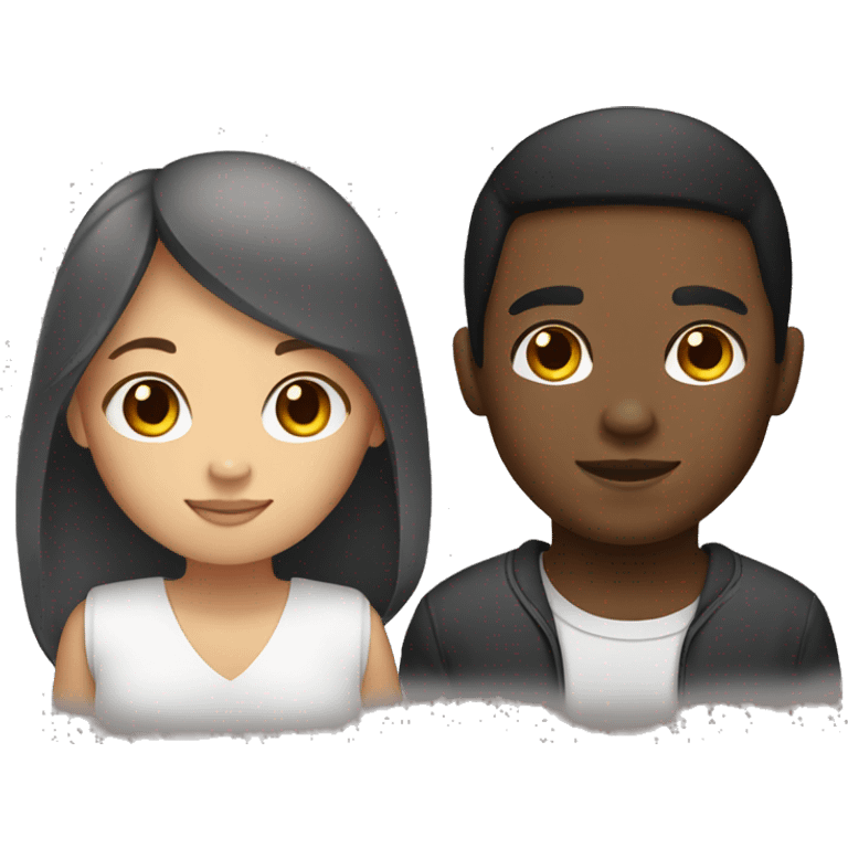 Filipino girl and black guy  emoji