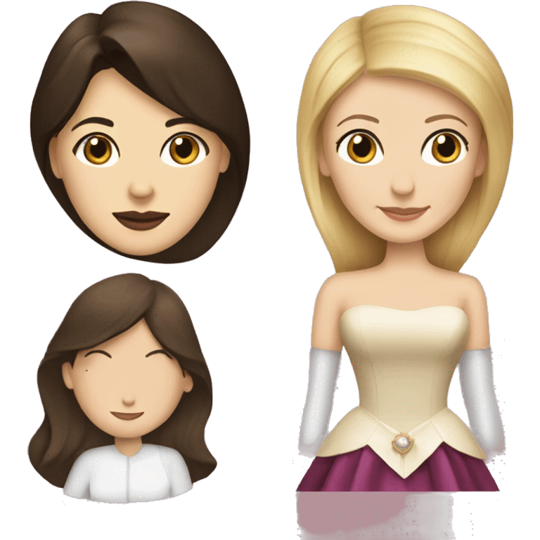 Queen Kelly Rutherford and princess brunette  emoji