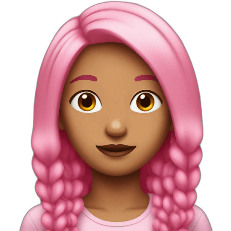 pink haired woman emoji