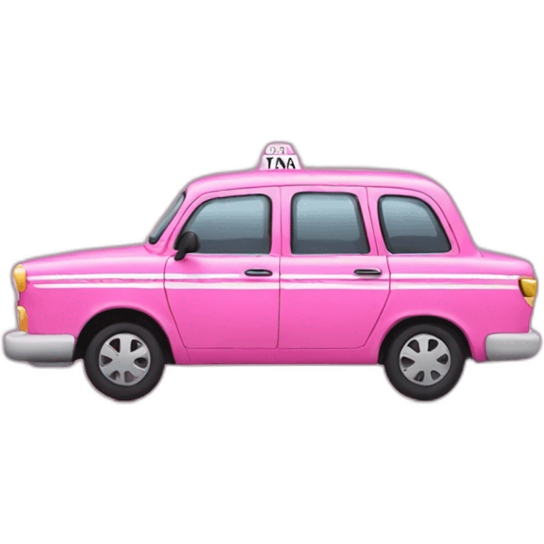 Pink taxi emoji