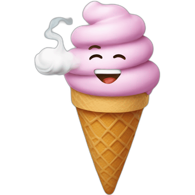 Ice cream smoking  emoji