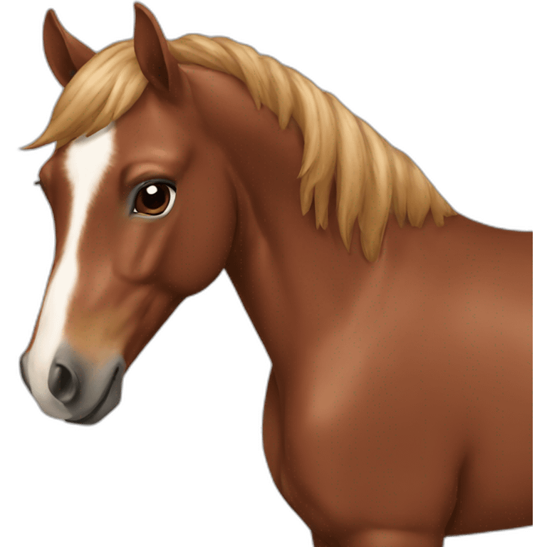 chestnut horse emoji