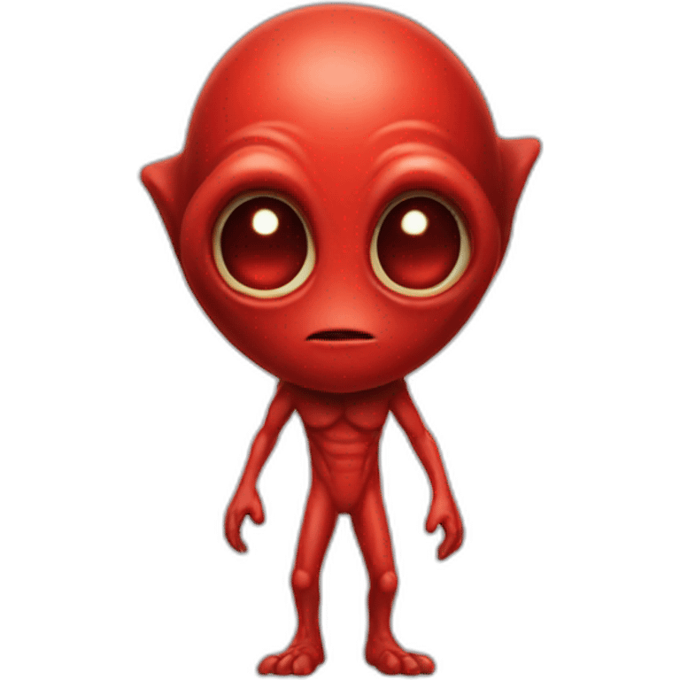 Red alien emoji