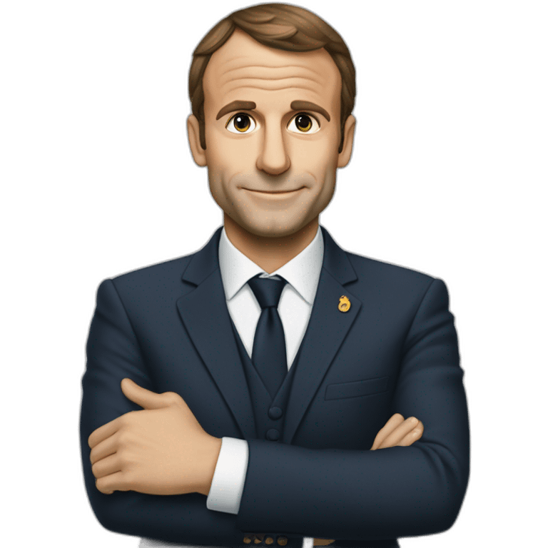 Macron qui montre les doigts d’honneur emoji