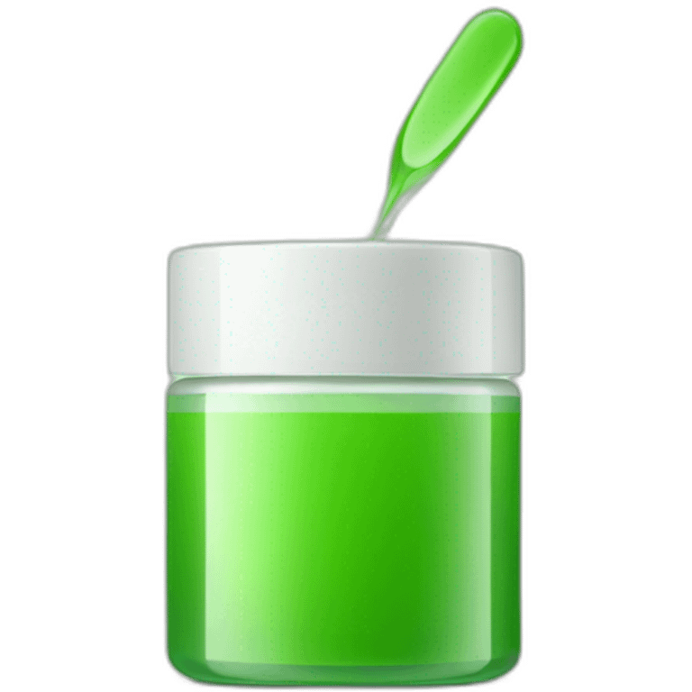 cosmetics jar green emoji