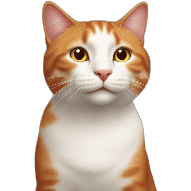 red and white cat no nose emoji