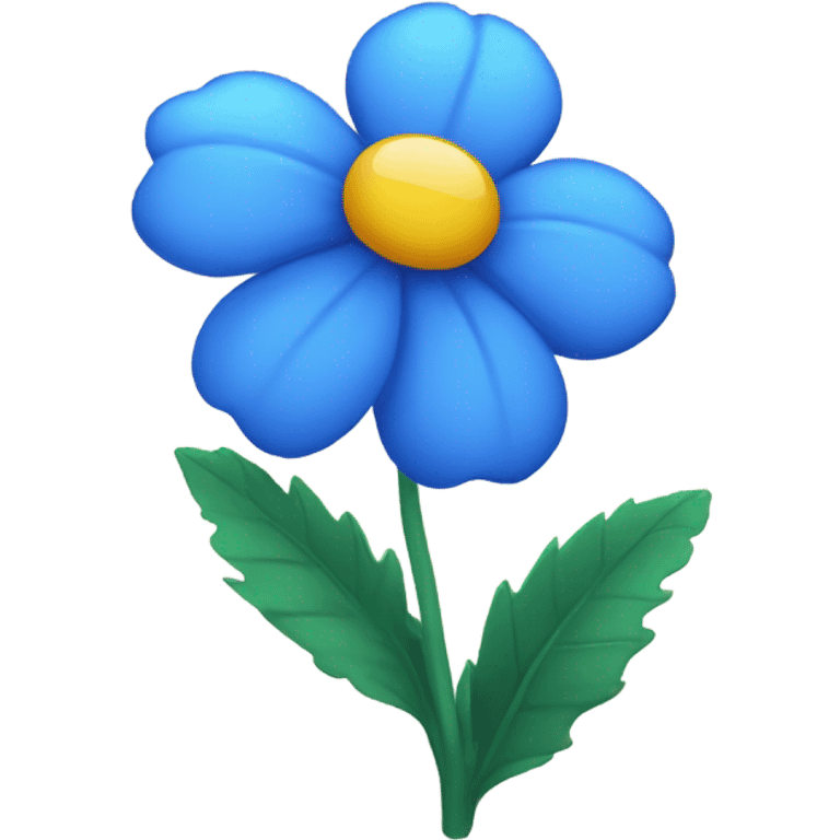 Blue flower emoji