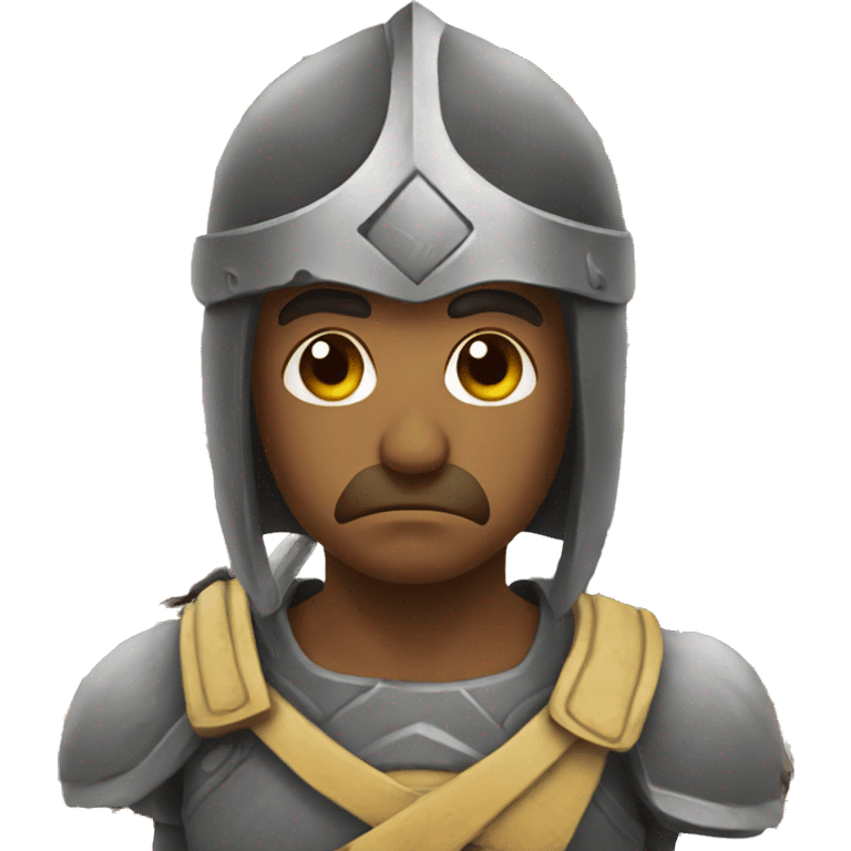 warrior sad face man emoji