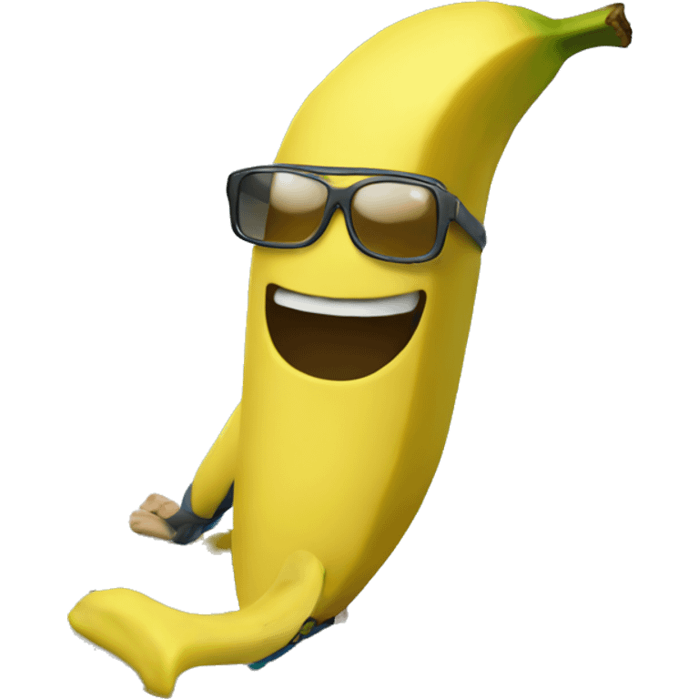 Surfing banana  emoji