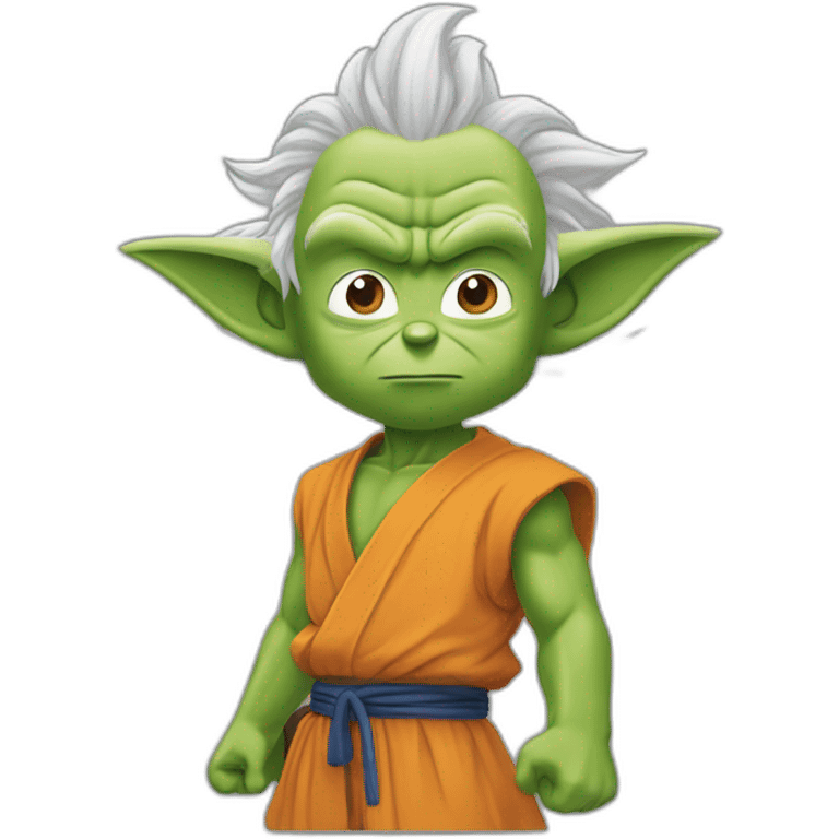 San goku déguisé en yoda emoji