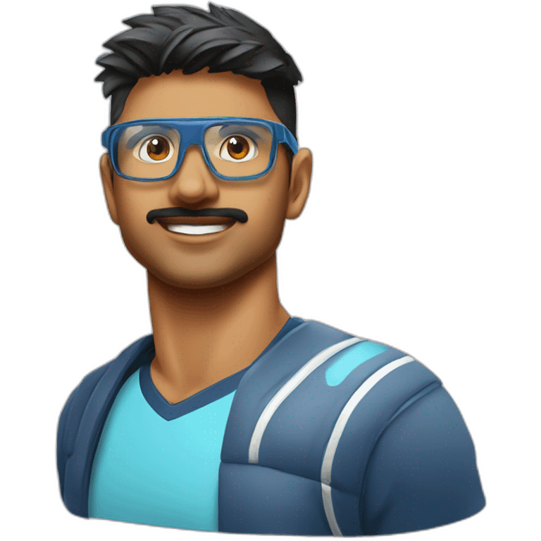 Shreyas iyer with cooling glass emoji