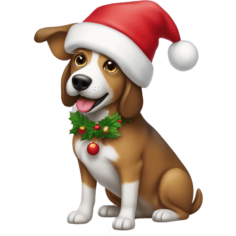 Hund  mit Weihnachtspulli emoji