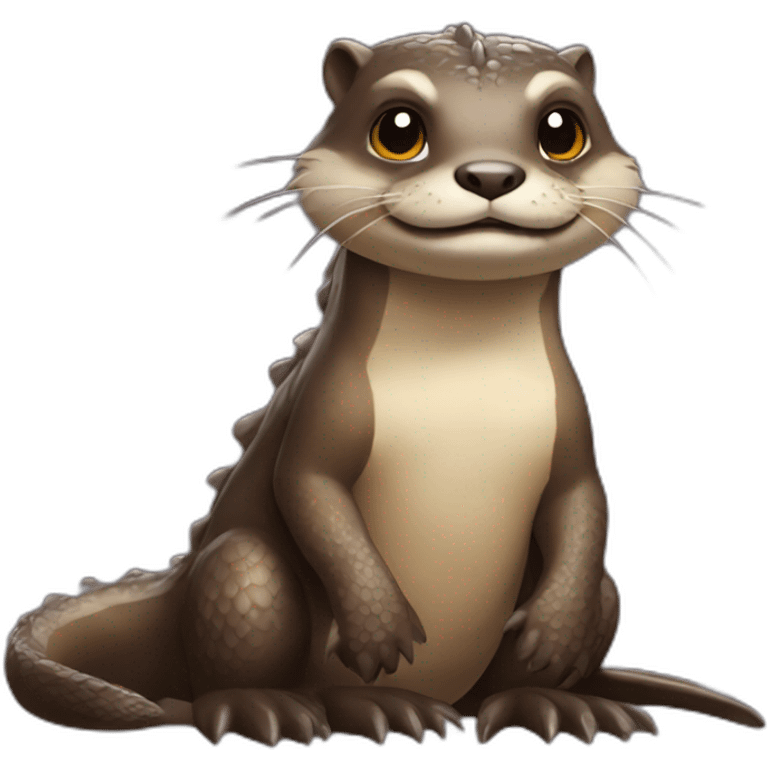 Loutre sur un dragon emoji