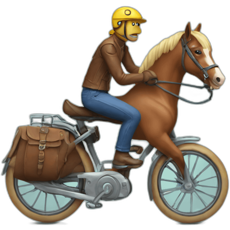 horse on a bike emoji