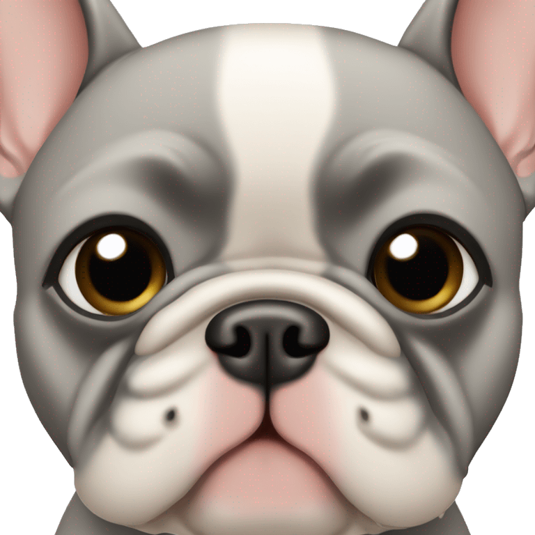  Grey tan  French bulldog with blue eyes  emoji