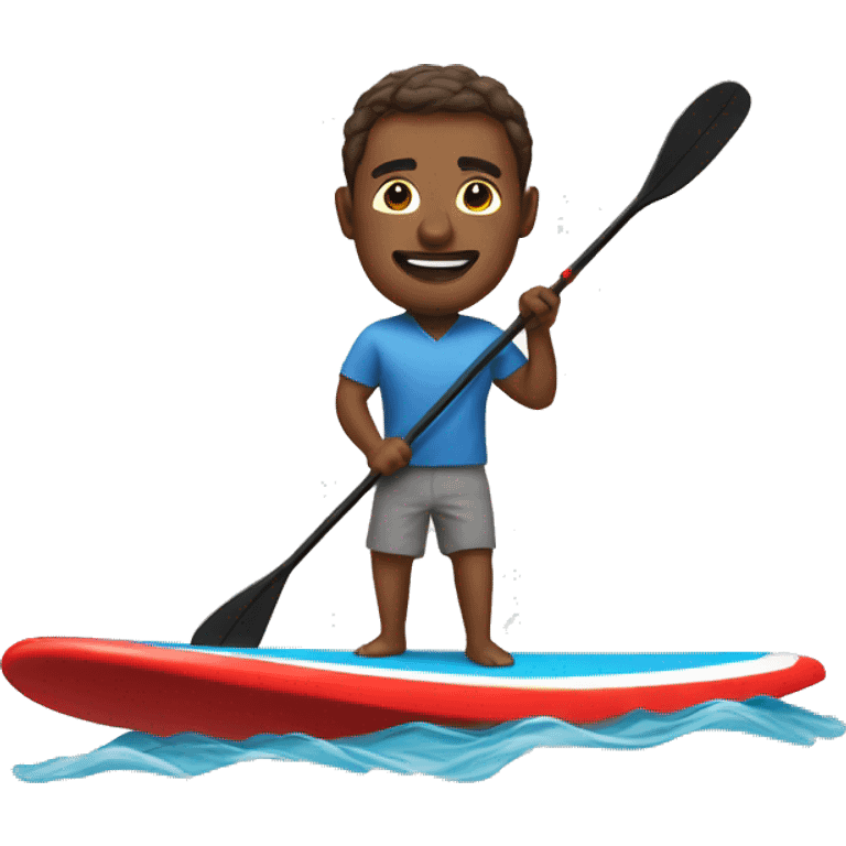 man on a paddle board emoji