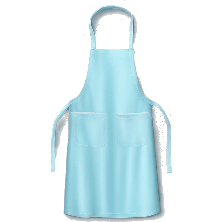 Realistic isolated light blue kitchen apron  emoji