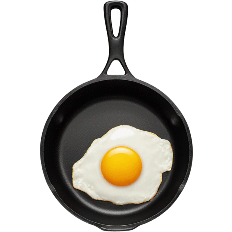 one fried egg in a cast iron pan emoji