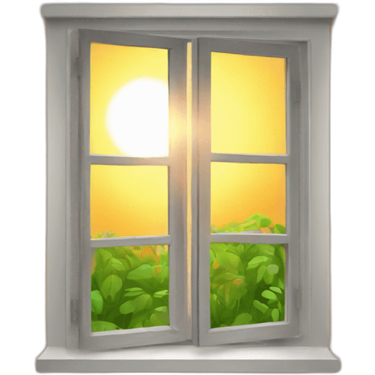 window with sunlight emoji