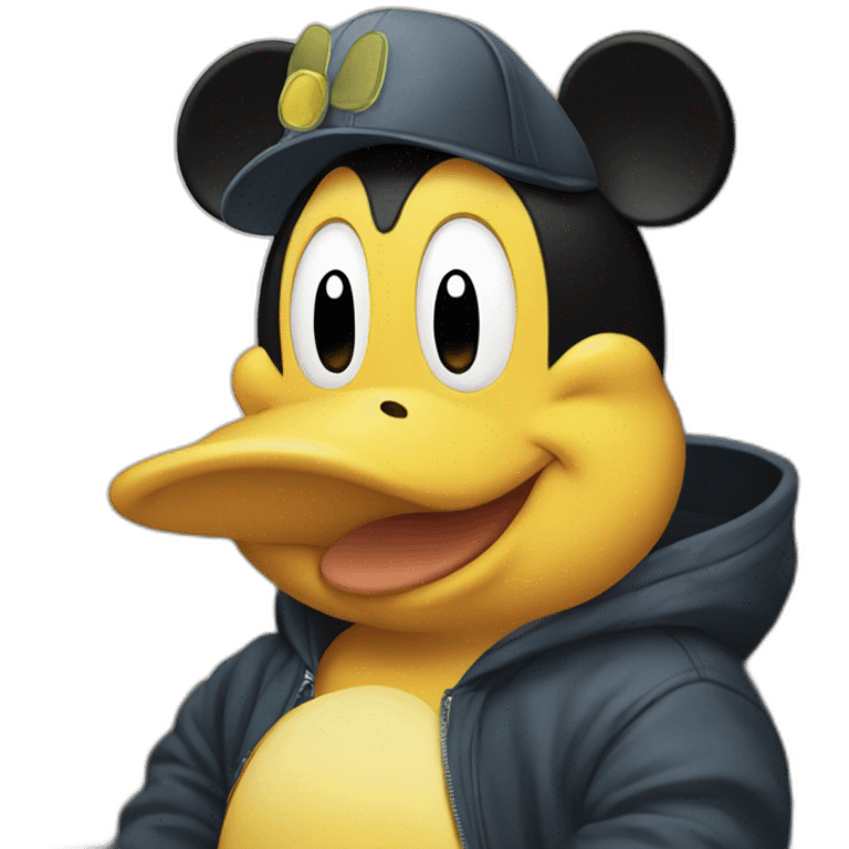 Mickey Mouse mixed with Psyduck emoji