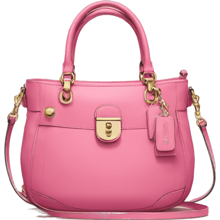 Coach purse in pink emoji