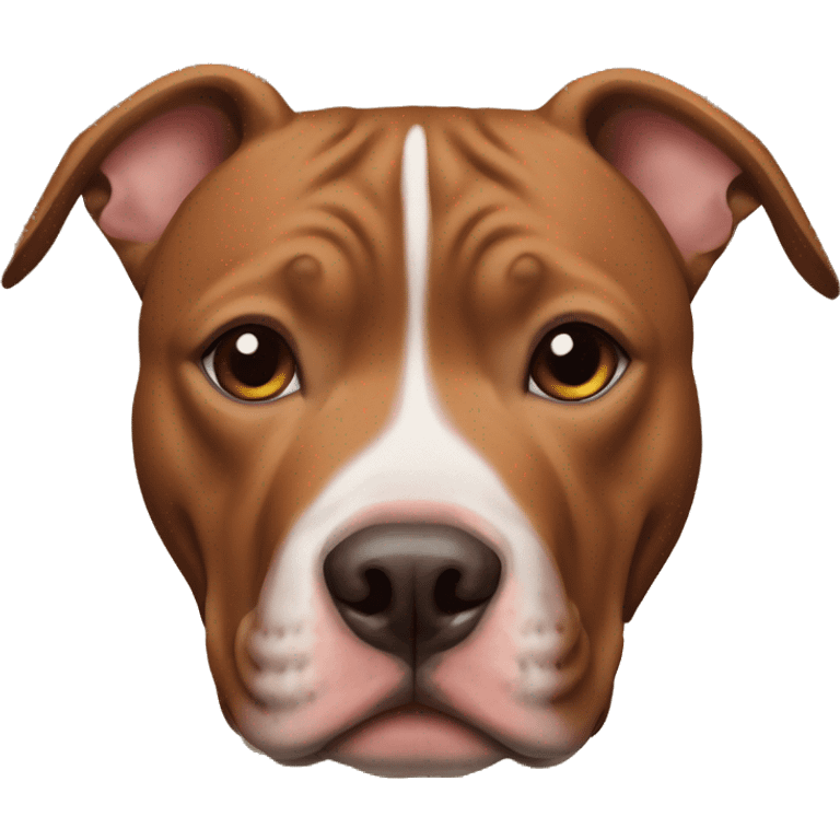 red nose pitbull brown emoji