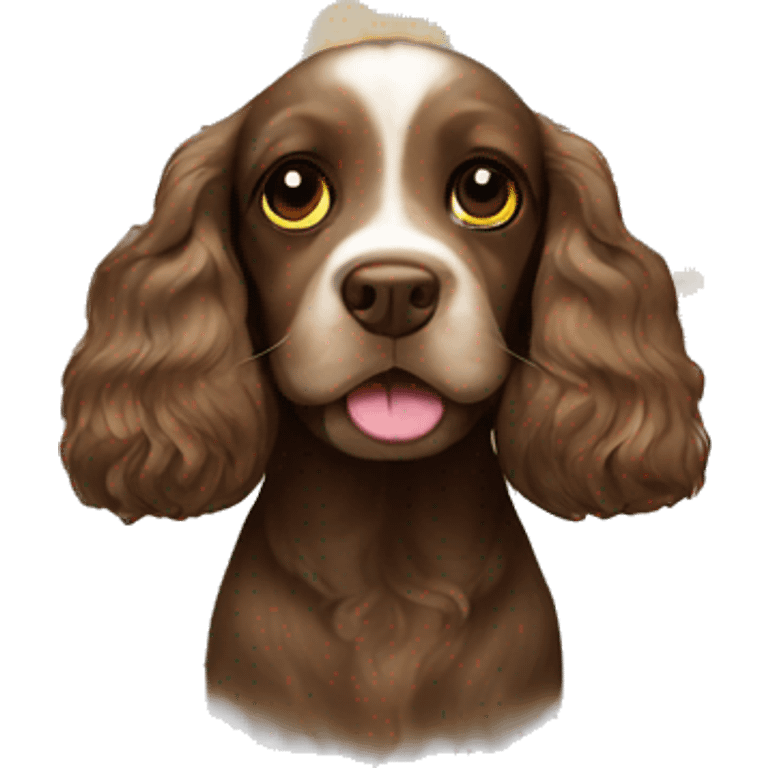 cocker spaniel driving  emoji