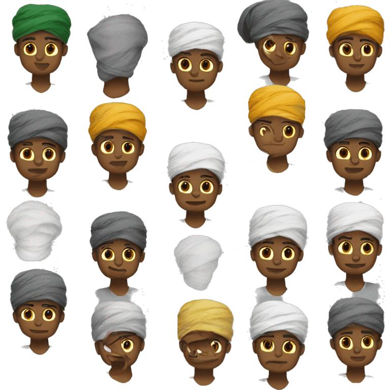 A muslim boy with turban emoji