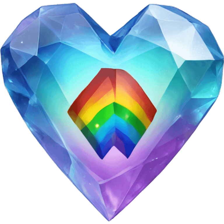 rainbow crystal heart emoji