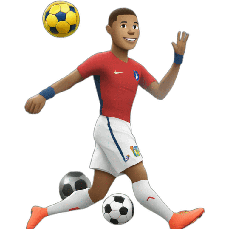 Mbappé qui sert la main de Ronaldo emoji