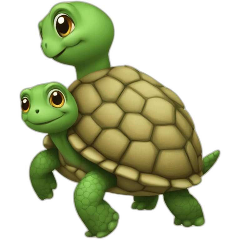 turtle carry one big garlic on back emoji