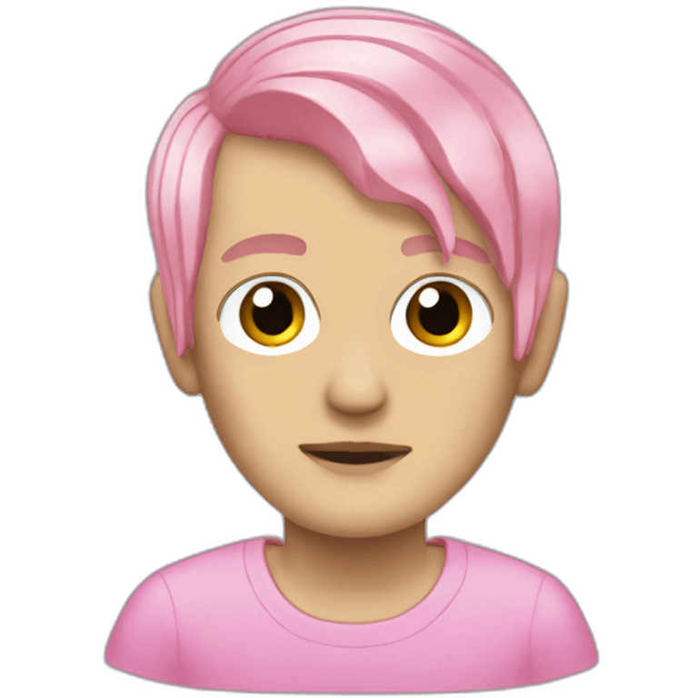 Lilpeep with pink hair emoji