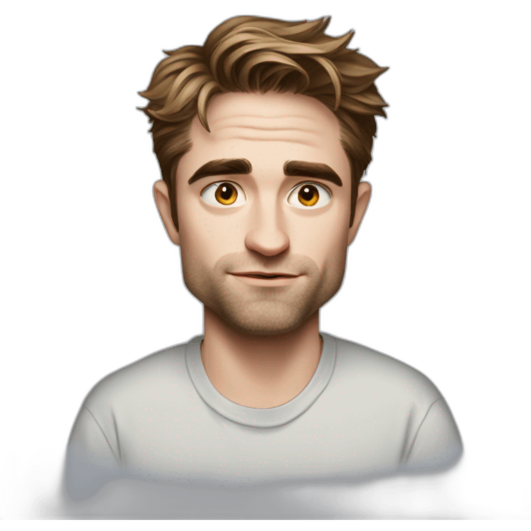 robert-pattinson cartoon wearing shirt emoji