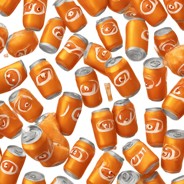 happy orange drinking coke  emoji