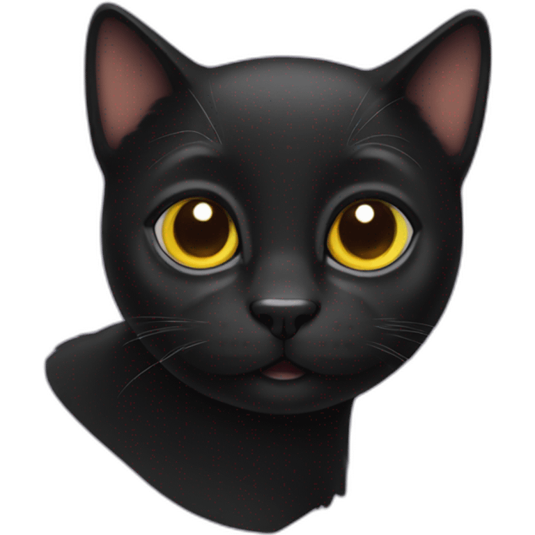 Black cat named Newt emoji