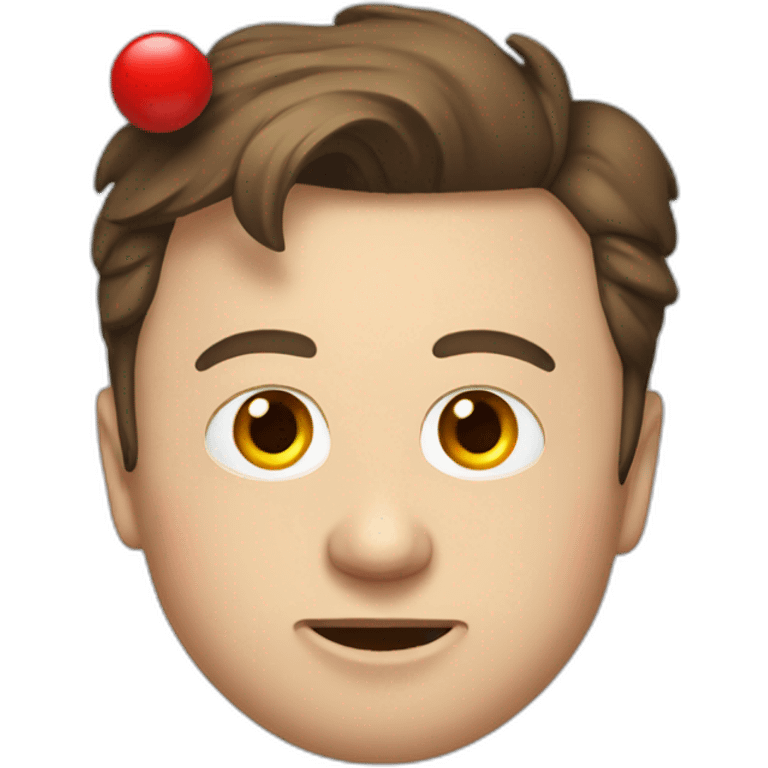 elon musk with red nose emoji