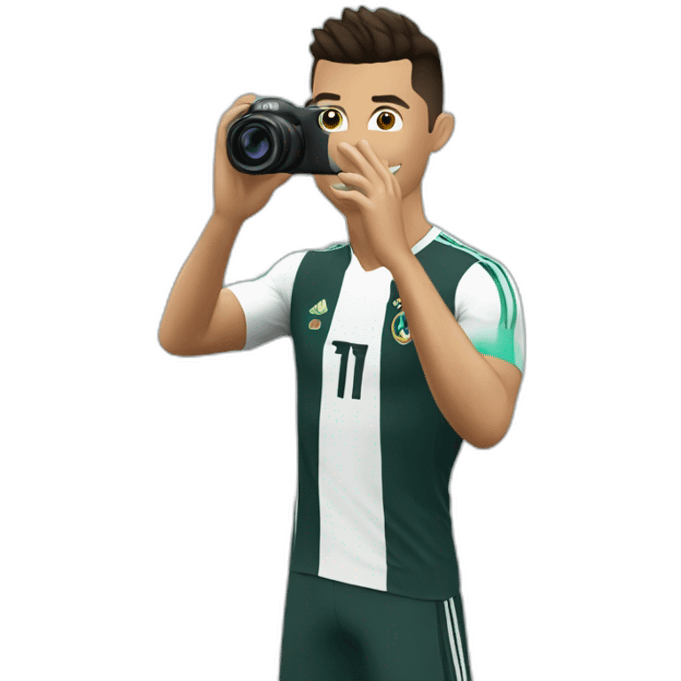 Cristiano Ronaldo taking pictures of him emoji