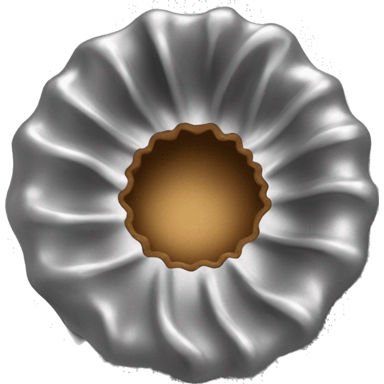 Realistic metallic bundt pan emoji