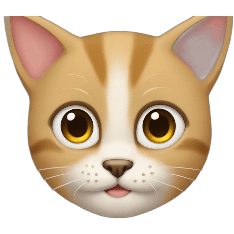 Gato con nariz humana emoji