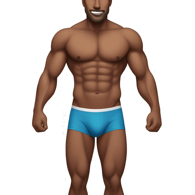 muscular male in underwear emoji