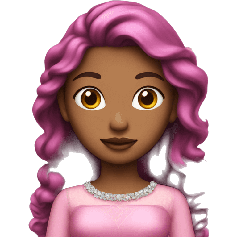 princess with pink emoji