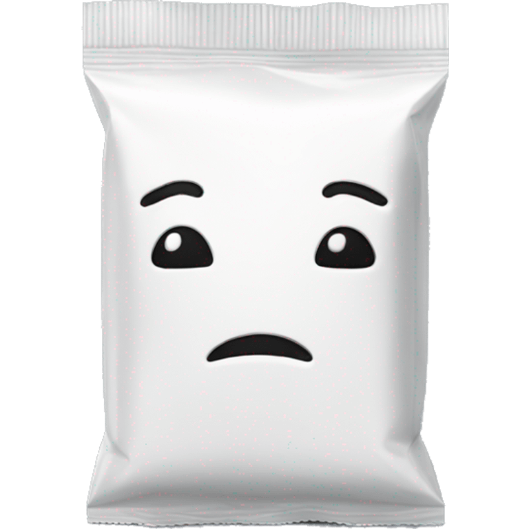 white sad sugar packaging emoji