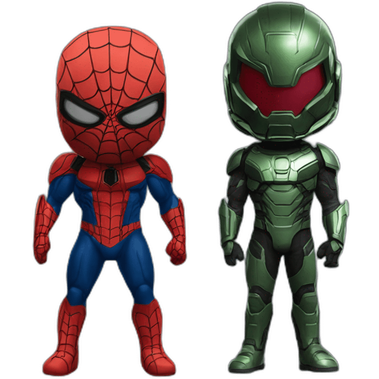 Halo Spartan and Spiderman emoji