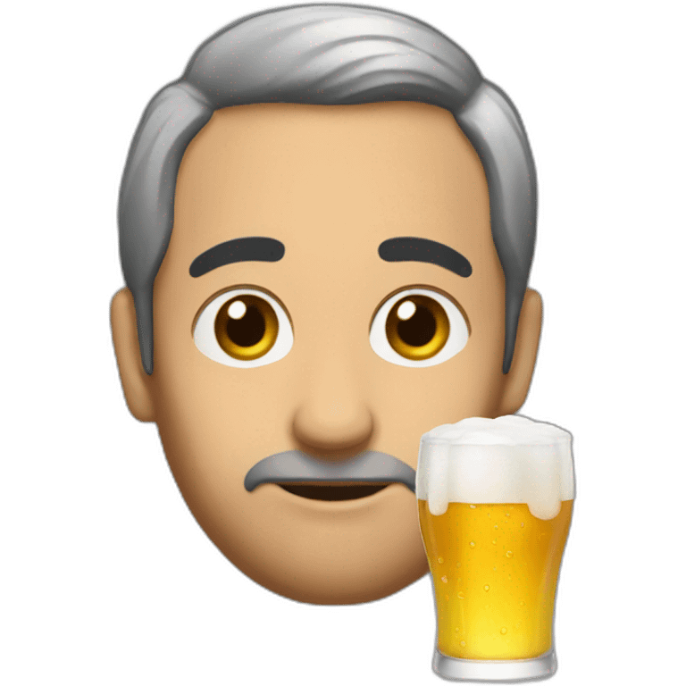 Zemmour drink beer emoji