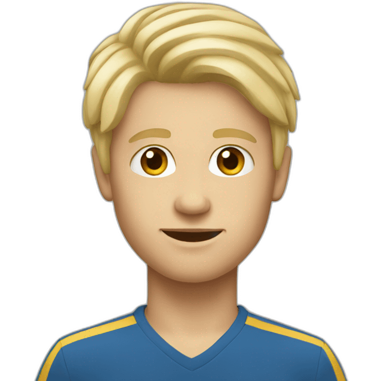 Young Swedish man with blonde hair emoji