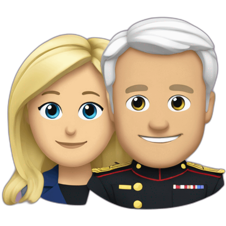 Marine le Pen et Macron... emoji