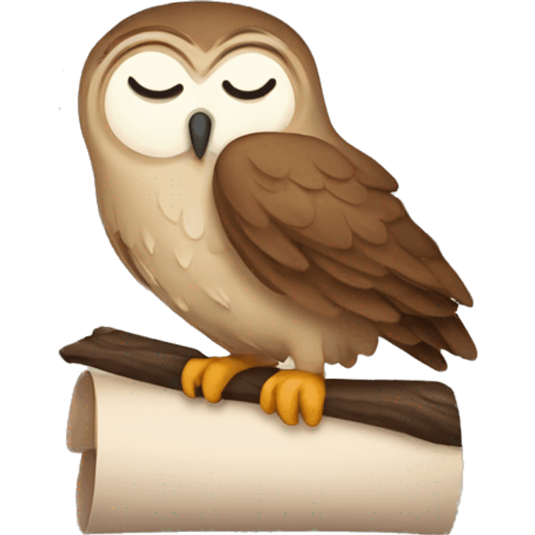 owl sleeping emoji