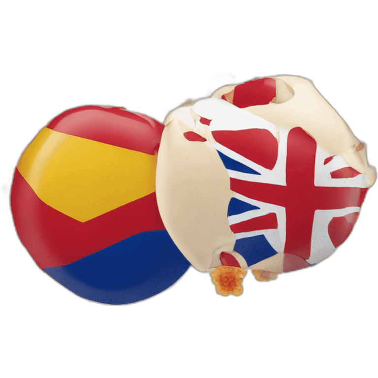 spain and uk flag fusion emoji