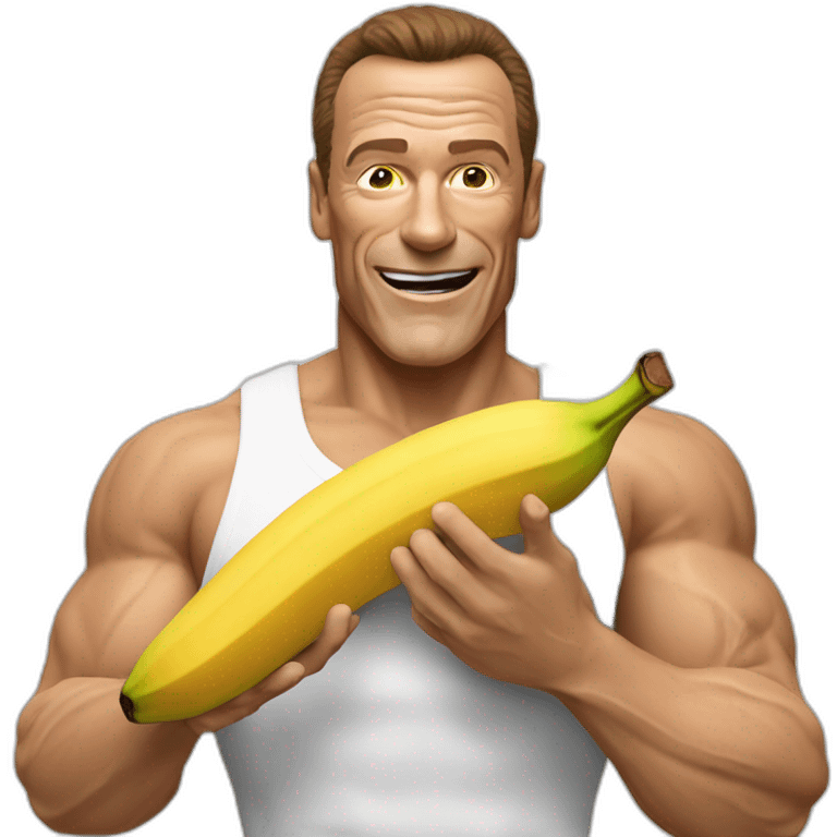 Jean Claude van Damme qui mange une banane emoji