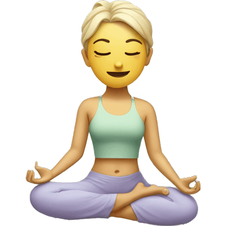 Balancing Lotus doing yoga emoji